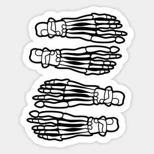 Skeleton Feet (pattern) Sticker